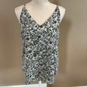 Pretty mint green and black floral halter camisole